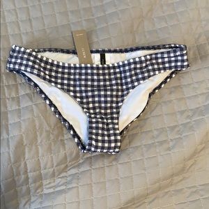 Jcrew Buffalo check bikini bottom.